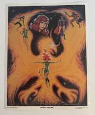 1980s X-MEN JEAN GREY PHOENIX MARVEL GIRL ORIGINAL POSTER ART PRINT MARVEL COMIC picture