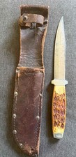 OLD VINTAGE KINFOLKS FIXED BLADE PIGSTICKER KNIFE picture