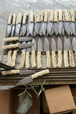 Lot of 100 pcs 8in Handmade Damascus Steel Skinner knife with sheath Bone Handle picture