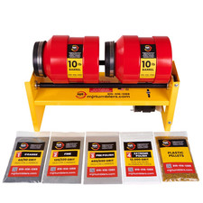 Dual Barrel Rock Tumbler Kit 20lb Capacity, Heavy Duty Rock Polisher Machine picture