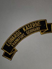 1960s US Army German Made Edwards Kasserne Frankfurt Tab Patch L@@K  picture