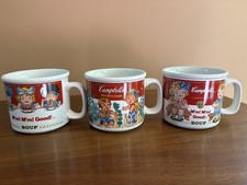 3 Campbell's Soup Kids Mm Mm Good Soup Bowl/Mugs 14 oz Westwood - 1999 picture