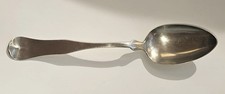Civil War Coin Silver Serving Spoon Capt John Charles Currier NH 11th Infantry picture