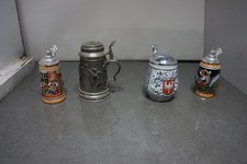 1920's Germany Bavarian Pewter Beer Stein Relief Party Hunting and more job lot picture