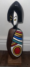 Vintage Wood Figure Unsigned 12 1/4” Tall picture