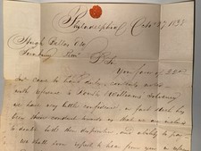 1838 Antique Letter Philadelphia Stokes Hunn & Co. Roush & Williams Debt History picture