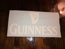 Guinness Stout Vinyl Sticker Decal 12” Gloss White Beer Drink Bar Harp picture