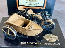 RARE HARLEY DAVIDSON 1933 MOTORCYCLE SIDECAR BANK ULTRA ED MARBLE BASE 2209/3000 picture
