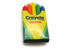 Vintage Crayola Miniature Crayons 5-Pack in Box Small Collectible Party Favor picture