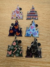 Disney Fireworks Castle Hidden Mickey Disney Pin Chaser Complete WDW 2020 Set picture