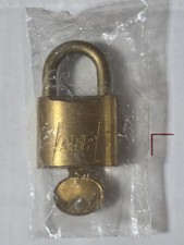 🔐 NEW Brass Herculock Padlock 🔒 800 Series AEP Logo USA Made WITH KEY 🔑  picture