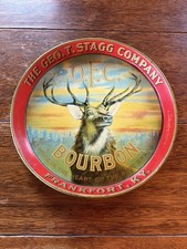 Geo. T. Stagg Company O.F.C. Bourbon Advertising Tray Elk VTG Schenley USA picture