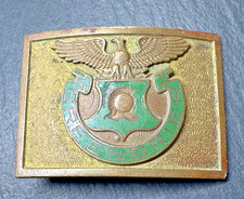 VINTAGE GREENBRIER MILITARY ACADEMY BRASS BELT BUCKLE N156 picture