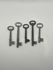Lot Of  Five Vintage Antique Skeleton Keys Penn, & Others Numbered But No Brand picture