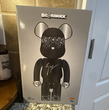 Medicom Toy Be@rbrick ComplexCon Bear 100% 400% Black/Silver Unopened picture