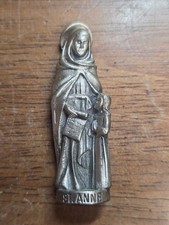✝️ Vintage St. Anne Pewter Figurine – Creed – Teaching Virgin Mary – 2.5” picture