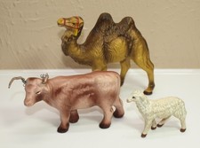 Vintage Christmas Set of Nativity Animals CAMEL OX SHEEP  Repaired  JAPAN picture