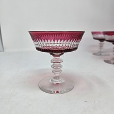Dorflinger / Val St Lambert Renaissance Cranberry Sherbet or Champagne Glass picture