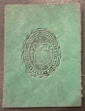Vintage Dartmouth College Embossed Seal Fragment Book Cloth Cover 1770 Logo picture