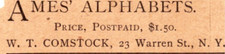 News Ad for William T Comstock