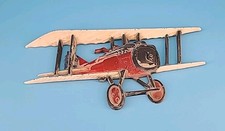 Vintage 1975 Homco Red Metal Biplane Plane Wall Décor Plaque 1232 USA Box5 picture