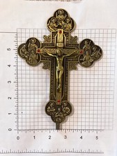 Antique Bronze INRI Catholic Religious Altar Standing Wall Crucifix Cross Church picture