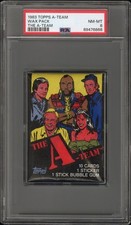 1983 TOPPS A-TEAM WAX PACK THE A-TEAM PSA 8 picture
