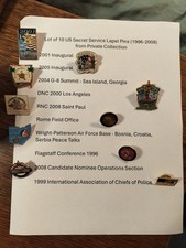 US Secret Service Pin Lot 1996-2008 Inaugurals RNC DNC G-8 Rome Field Office picture