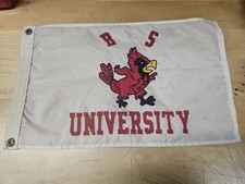 Vintage Ball State University Cardinal Mascot Boat Flag Burgee Pennant College picture