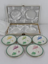 New Vintage Japanese Koransha 5 Piece Porcelain Plate Set with Original Box picture