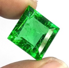 16.55 Ct Certified Natural Colombian Green Emerald Rhombus Loose Gemstone 6SHG picture