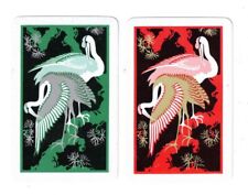 Swap Cards / Playing Cards Art Deco - KEM Pair - Mint Condition - Flamingos    picture
