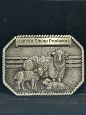 Vintage 1986 Kansas Sheep Producers Ram Lamb Limited Edition 200 Belt Buckle picture