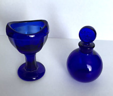 Cobalt Blue Glass Eye Wash Rince Cup & 1