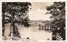 RPPC Arrowhead Lake California Pretty Panoramic Shoreline View c. 1930s picture