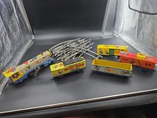 Vtg Marx Walt Disney Mickey Mouse Meteor Tin Litho Train Set 1950s Wind-Up Read picture