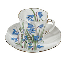 Vintage Shelley England 14012 SCILLA Blue Flower Cup and Saucer Set picture
