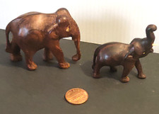 Vinatge Hand-carved Wooden ELEPHANTS picture