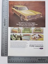 Vintage 1973 Ford Country Squire Wagon Authentic Magazine Ad Ephemera picture