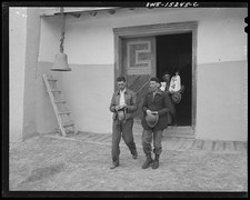 Photo:Trampas New Mexico 1943 Men Carrying Santos from Church Mission picture