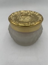 VTG Estee Lauder Nutriv Face Powder Sheer Bisque Empty Frosted Jar Embossed Lid picture