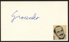 Groucho Marx signed autograph 3x5 index card Actor & Comedian PSA Cert picture