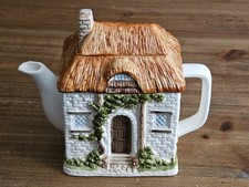 Chipped Lid Otagiri Thatched Cottage Teapot Vintage, 1980's Grandmacore Japanese picture