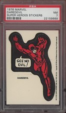 1976 Topps Marvel - Super Heroes Stickers - Daredevil - PSA 7 NM picture