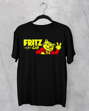 VTG Fritz The Cat cartoon black T-shirt Unisex All sizes XY207 picture