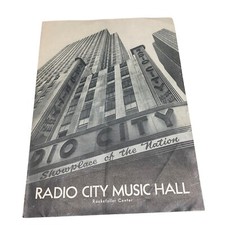 Vintage 1943 Radio City Music Hall Rockefeller Center - Program Schedule NYC picture