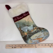 Vtg 2005 Thomas Kinkade Limited Treasures A Christmas Welcome Stocking Snow picture