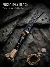 Supernatural Purgatory Blade Replica: Camel Bone Handle, Leather Wrapped picture