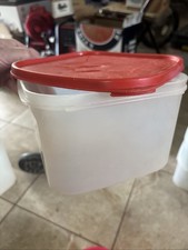 Tupperware Modular Mates #2 Square 11 Cup Container #1620 Red Lid picture