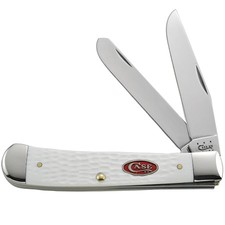 CASE XX KNIVES SPARXX WHITE JIGGED SYNTHETIC TRAPPER 6254 SS (60182) POCKET KNIF picture